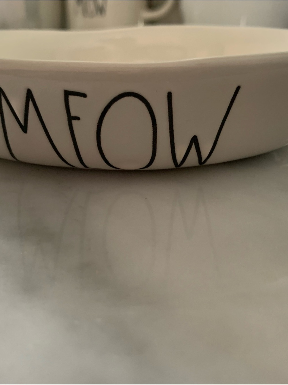Rae Dunn White Ceramic Cat Bowl